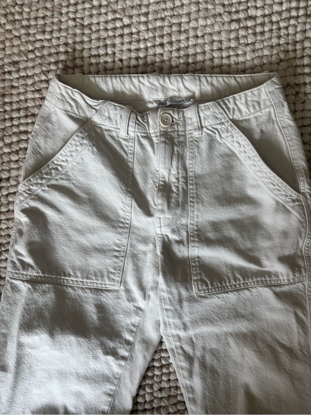Zara Cream Cargo Pants